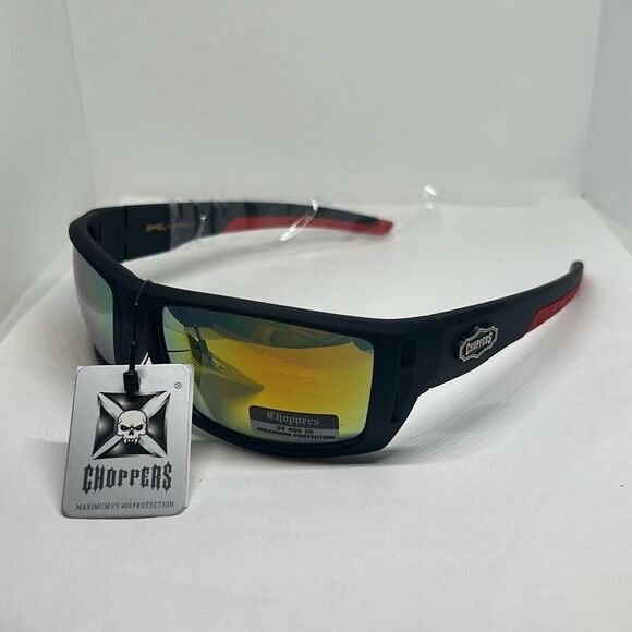 Choppers Mirrored Biker Sunglasses - Picture 1 of 3